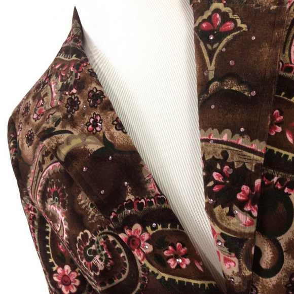 Larry Levine Stretch Rhinestone Blingy Blazer 8 - Picture 2 of 8